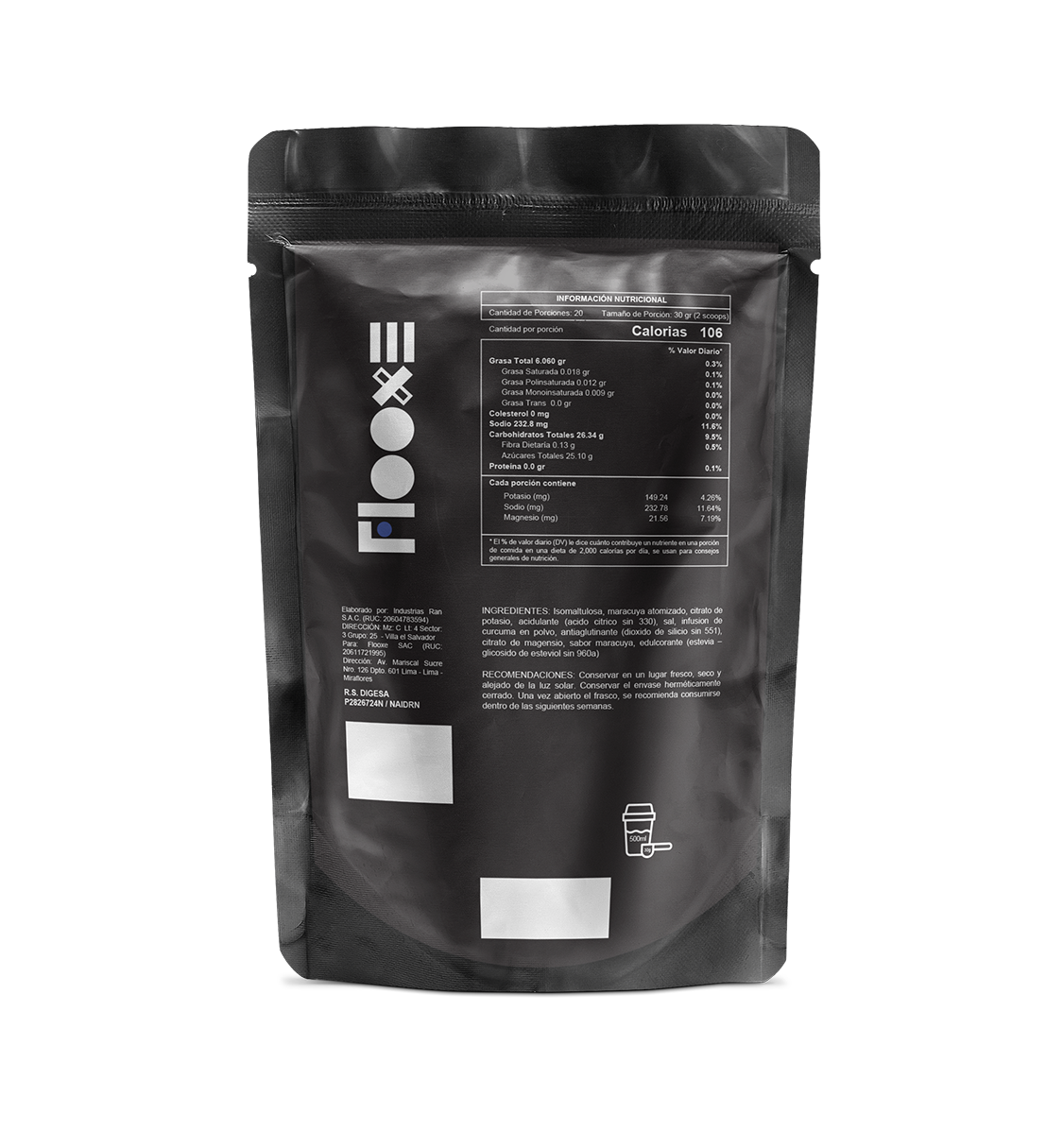 Drink Mix Flooxe - reverso
