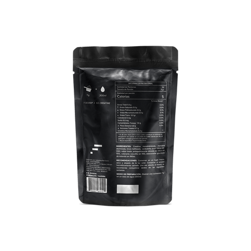Creatine Monohydrate Powder Flooxe - reverso